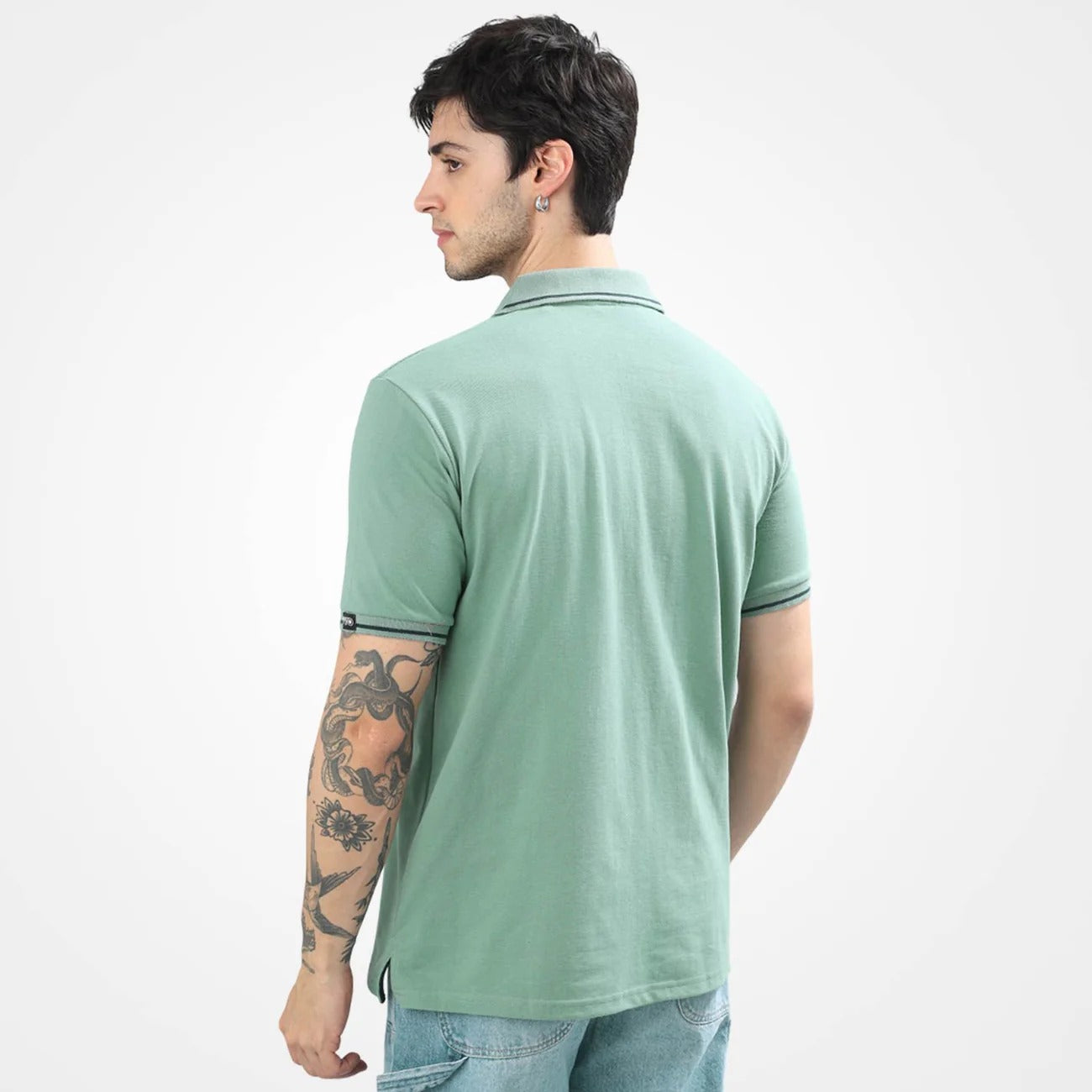 Tistry Men's Premium Solid Polo T-Shirt | Cotton Blend | Regular Fit | Half Sleeve Casual Polo Tee
