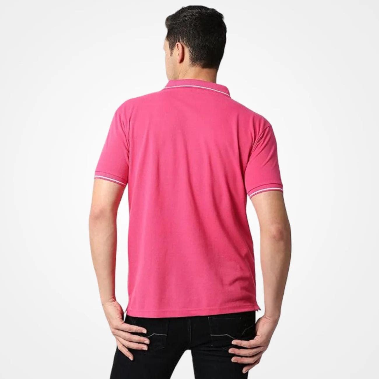 Tistry Men's Premium Onion Pink Polo T-Shirt | Cotton Blend | Regular Fit | Half Sleeve Casual Polo Tee
